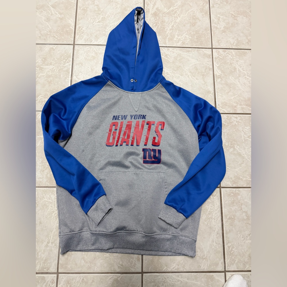 New York Giants Blue and Gray Hoodie